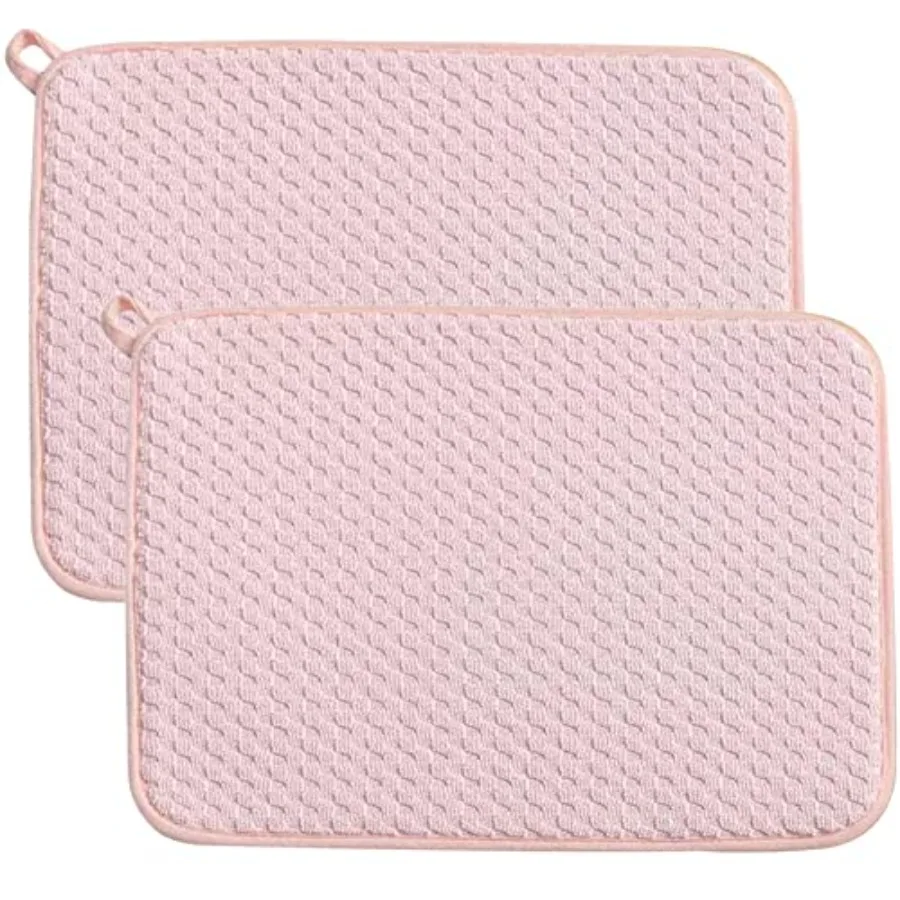 Pink Dish Drying Mats for Kitchen Counter, 2 Pack Dish Drying Mat Drying Pad, Dish Rack Drainer Mat, Kitchen Mat Pink
Pink Dish Drying Mats for Kitchen Counter, 2 Pack Dish Drying Mat Drying Pad, Dish Rack Drainer Mat, Kitchen Mat Pink