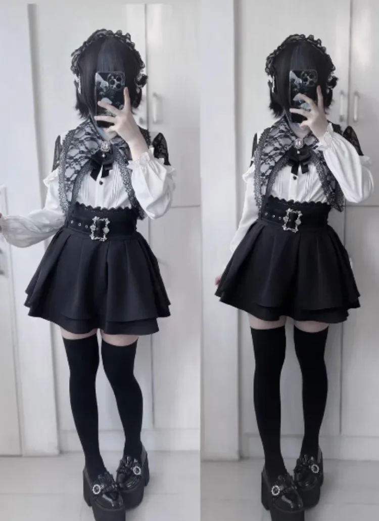 Japanese Kawaii Girl Lolita Long Sleeve Shirt Y2k Aesthetic Lace Patchwork Bandage Blouse Women Harajuku Sweet Cute Tops Blusas
Japanese Kawaii Girl Lolita Long Sleeve Shirt Y2k Aesthetic Lace Patchwork Bandage Blouse Women Harajuku Sweet Cute Tops Blusas