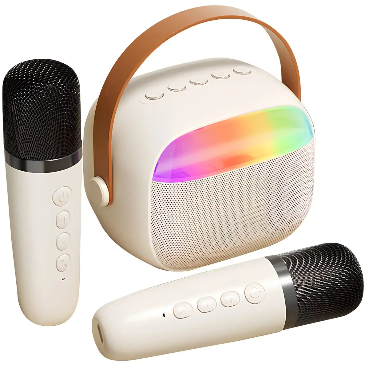 Microphone Set Karaoke Machine Kids Wireless Beige Mini Portable Toddler Microphones LED Speaker Sound Effects
Microphone Set Karaoke Machine Kids Wireless Beige Mini Portable Toddler Microphones LED Speaker Sound Effects