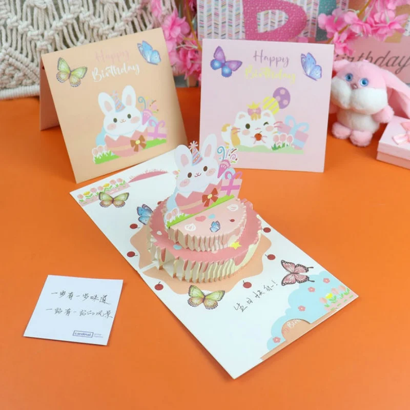 Pop-up Style Cartoon Cute Birthday Cake Greeting Cards 3D Stereoscopic Student Birthday Gift Holiday Blessing Greeting Card Gift
Pop-up Style Cartoon Cute Birthday Cake Greeting Cards 3D Stereoscopic Student Birthday Gift Holiday Blessing Greeting Card Gift