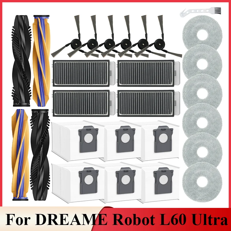 Compatible With For DREAME Robot Vacuum L60 Ultra Vacuum Cleaner Parts Main Brush Side Brush Wipe Cloth Filter Accessories
Compatible With For DREAME Robot Vacuum L60 Ultra Vacuum Cleaner Parts Main Brush Side Brush Wipe Cloth Filter Accessories