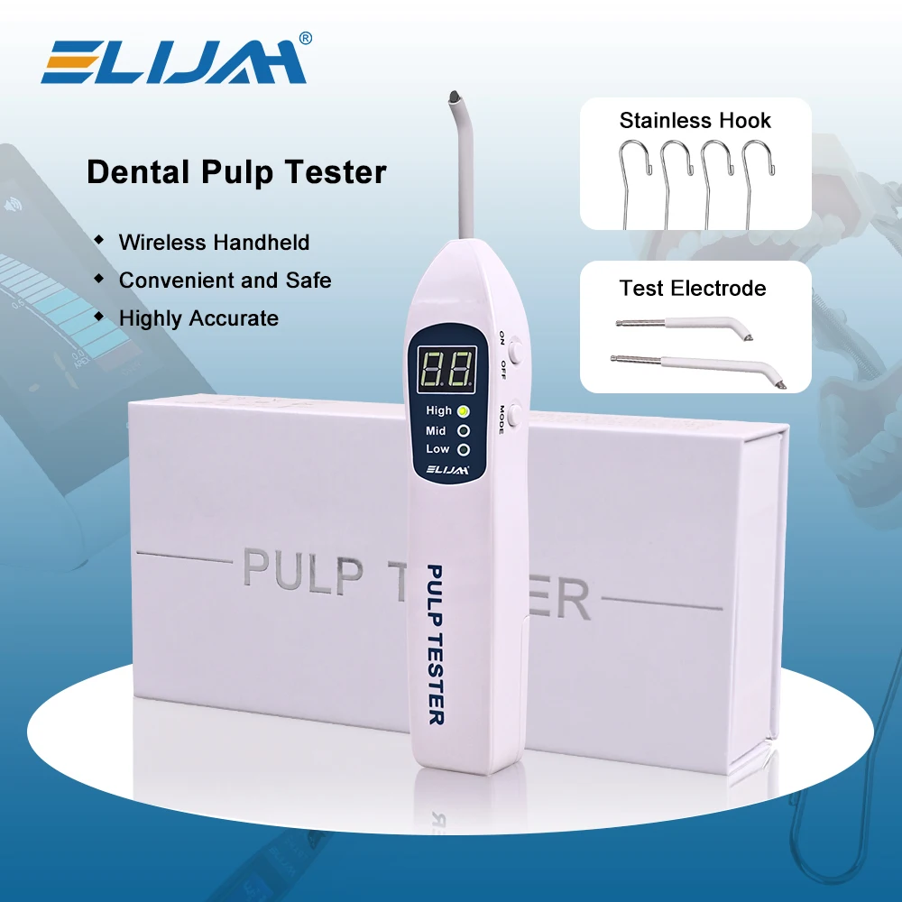 ELIJAH Dental Pulp Vitality Tester Dentistry Endodontic C-PULSE Tooth Nerve Tester Root Canal Equipment Oral Vitality Tester
ELIJAH Dental Pulp Vitality Tester Dentistry Endodontic C-PULSE Tooth Nerve Tester Root Canal Equipment Oral Vitality Tester