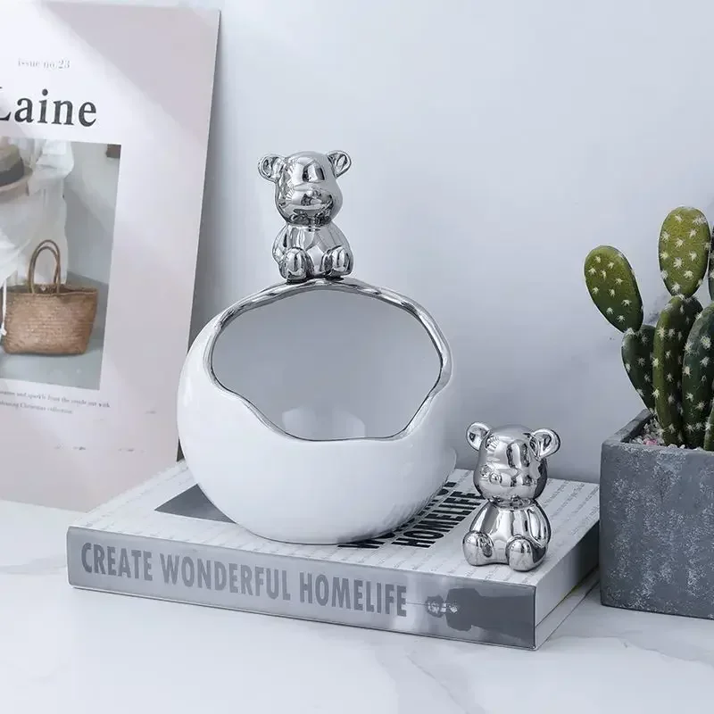 Bear Figurine Storage Box Creative Ornament Candy Storage Bowl Snack Holder for Home Desktop Living Room Office Decoration
Bear Figurine Storage Box Creative Ornament Candy Storage Bowl Snack Holder for Home Desktop Living Room Office Decoration