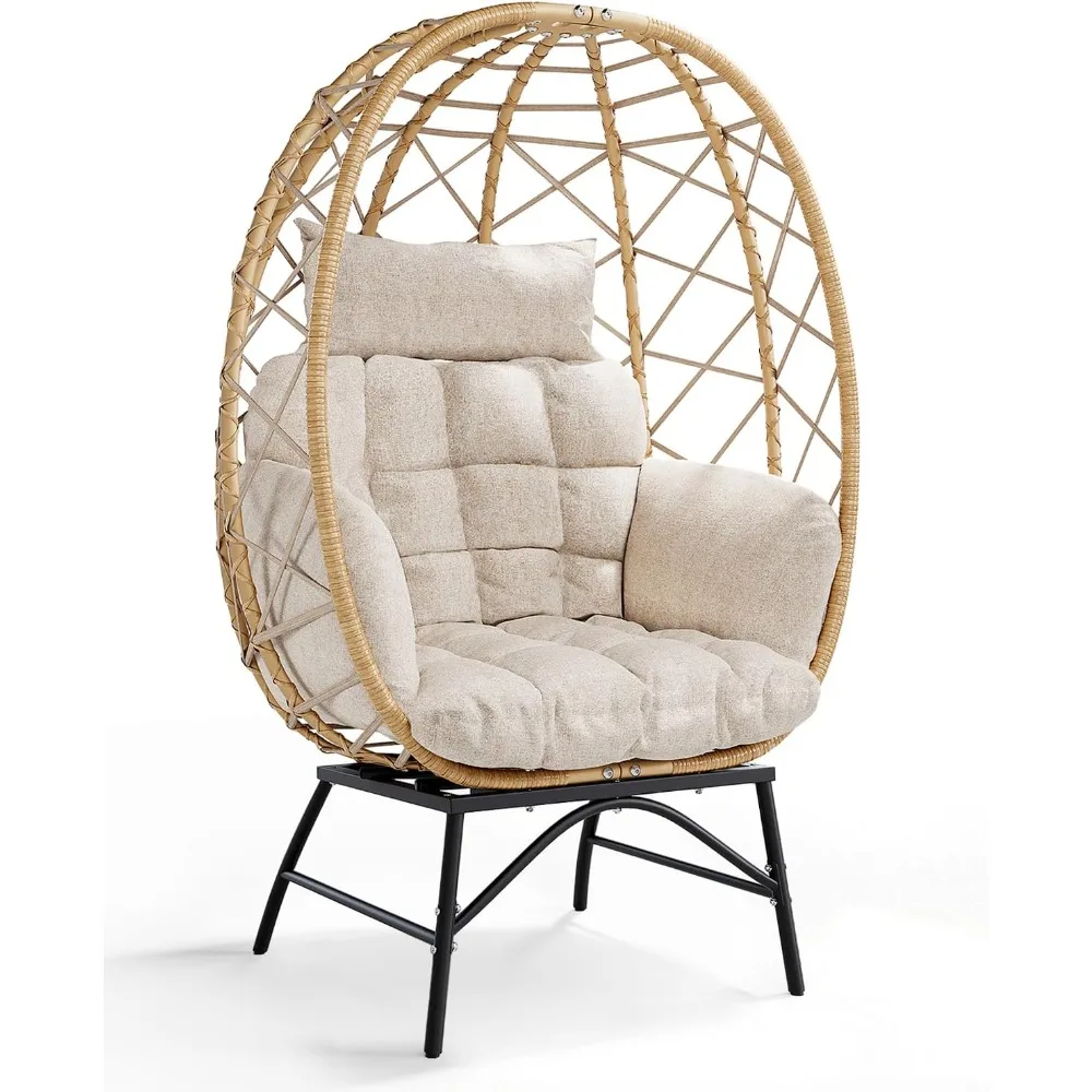 Wicker Egg Chair Outdoor Indoor, Oversized Rattan Patio Lounge Chairs with Cushion for Backyard, Living Room, Steel Frame, 480l
Wicker Egg Chair Outdoor Indoor, Oversized Rattan Patio Lounge Chairs with Cushion for Backyard, Living Room, Steel Frame, 480l