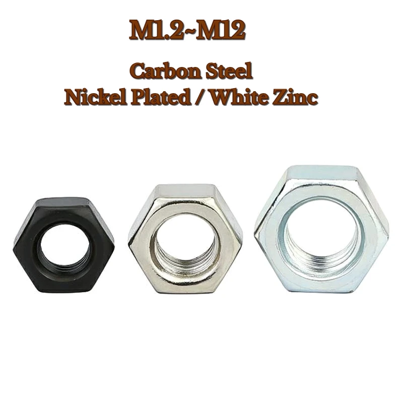 Черный никель/никелированный/белый цинк, углеродистая сталь, аппаратные средства, метрические гайки M1.2 ~ M12, крепежные детали, шестигранный болт
Черный никель/никелированный/белый цинк, углеродистая сталь, аппаратные средства, метрические гайки M1.2 ~ M12, крепежные детали, шестигранный болт