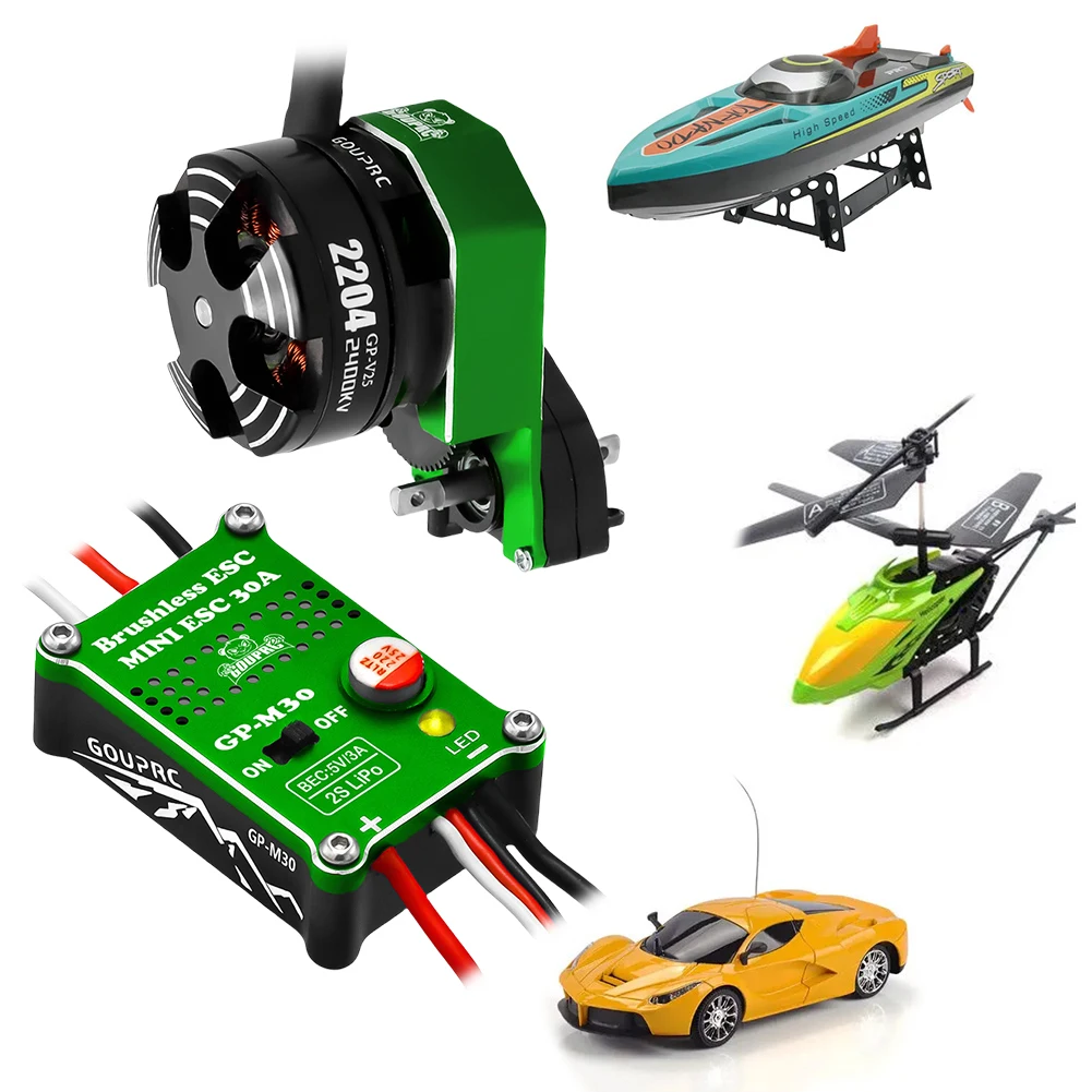 2204 2400KV Brushless Outrunner Motor with Transmission & 30A ESC for 1/24 RC Crawler Axial SCX24 Upgrade
2204 2400KV Brushless Outrunner Motor with Transmission & 30A ESC for 1/24 RC Crawler Axial SCX24 Upgrade