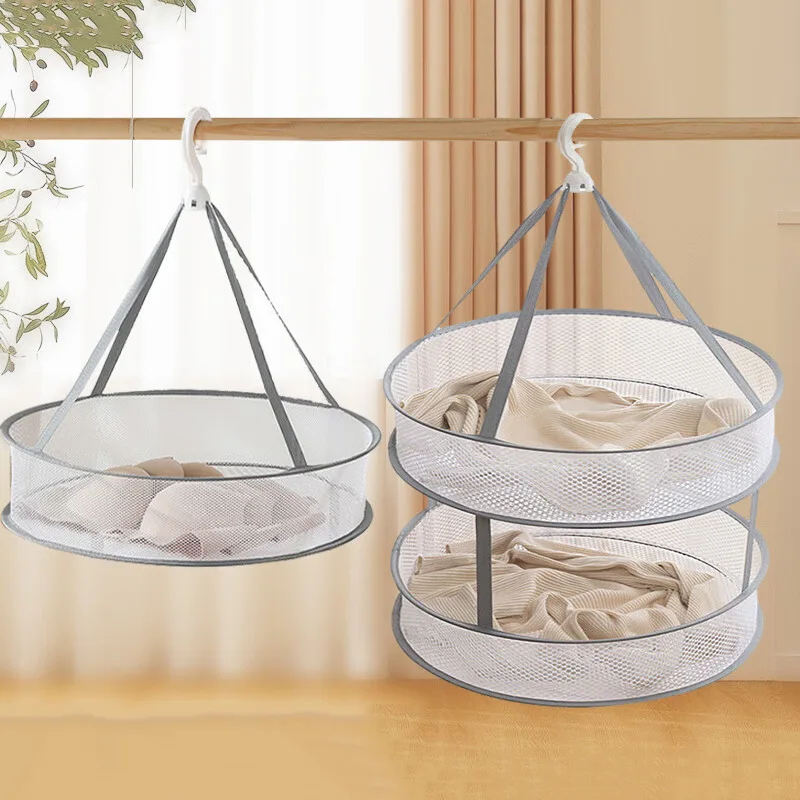 1/2 Layer Clothes Drying Basket With Hanging Hook Fine Mesh Household Towels Socks Sweater Underwear Mesh Drying Rack For Home
1/2 Layer Clothes Drying Basket With Hanging Hook Fine Mesh Household Towels Socks Sweater Underwear Mesh Drying Rack For Home