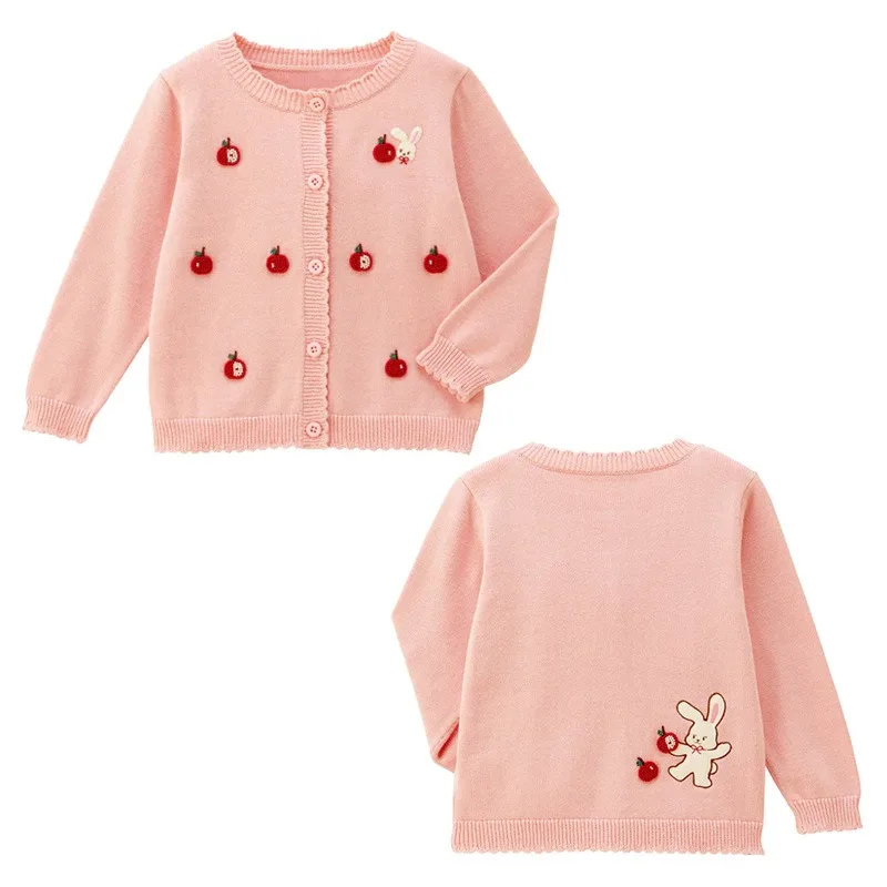 Осенний вязаный свитер для девочек, свитера с кроликом и яблоком для девочек, детский кардиган, трикотажное пальто, детские трикотажные изделия, детская зимняя одежда
Осенний вязаный свитер для девочек, свитера с кроликом и яблоком для девочек, детский кардиган, трикотажное пальто, детские трикотажные изделия, детская зимняя одежда
