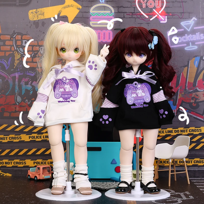 Новая одежда для кукол 1/6 1/4 BJD, свитер с милым котом, куртка с капюшоном, пальто для больших кукол 1/6, Yosd, 30 см, аксессуары для кукол BJD SD
Новая одежда для кукол 1/6 1/4 BJD, свитер с милым котом, куртка с капюшоном, пальто для больших кукол 1/6, Yosd, 30 см, аксессуары для кукол BJD SD