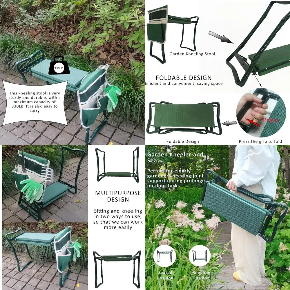 Durable Foldable Garden Kneeler with Storage, Ideal for Gardeners, Elderly & Parents
Durable Foldable Garden Kneeler with Storage, Ideal for Gardeners, Elderly & Parents