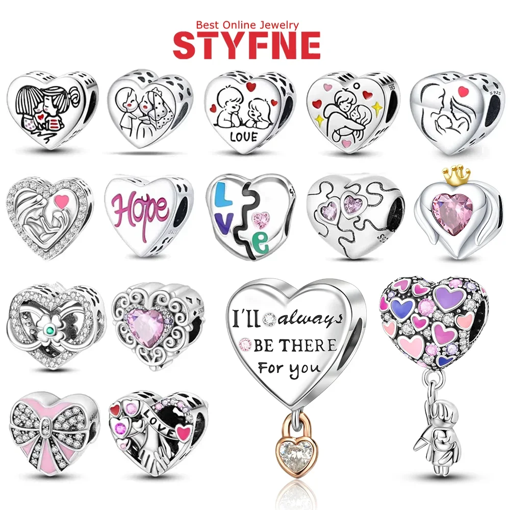 925 Sterling Silver Zircon Heart Shaped Charms Letter Love Beads Fit Bracelets Necklace DIY Exquisite Anniversary Jewelry Gift
925 Sterling Silver Zircon Heart Shaped Charms Letter Love Beads Fit Bracelets Necklace DIY Exquisite Anniversary Jewelry Gift