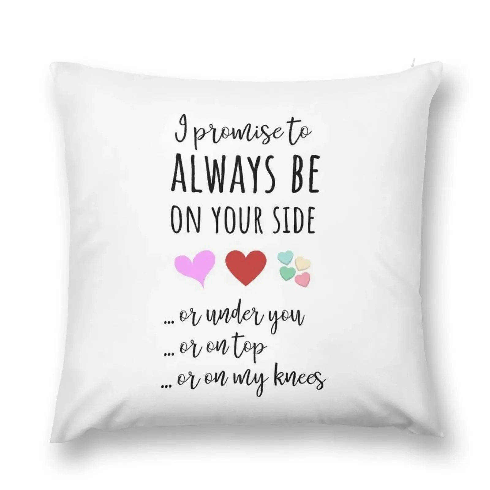 I Promise To Always Be On Your Side ... Or Under You ... Ot On Top ... Or On My Knees Throw Pillow Sofa Decorative Covers pillow
I Promise To Always Be On Your Side ... Or Under You ... Ot On Top ... Or On My Knees Throw Pillow Sofa Decorative Covers pillow
