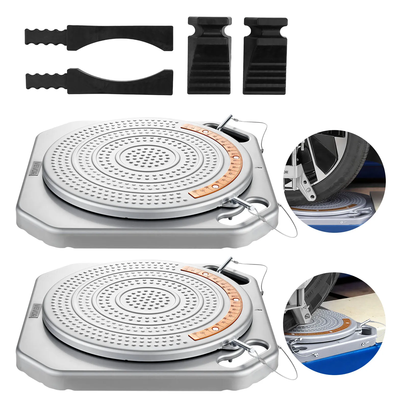 SucceBuy Wheel Alignment Turn Plates 2 PCS 2T per Plate Brass Dial Measurements 360° Rotate with Bridge Thrust Block for Car SUV
SucceBuy Wheel Alignment Turn Plates 2 PCS 2T per Plate Brass Dial Measurements 360° Rotate with Bridge Thrust Block for Car SUV