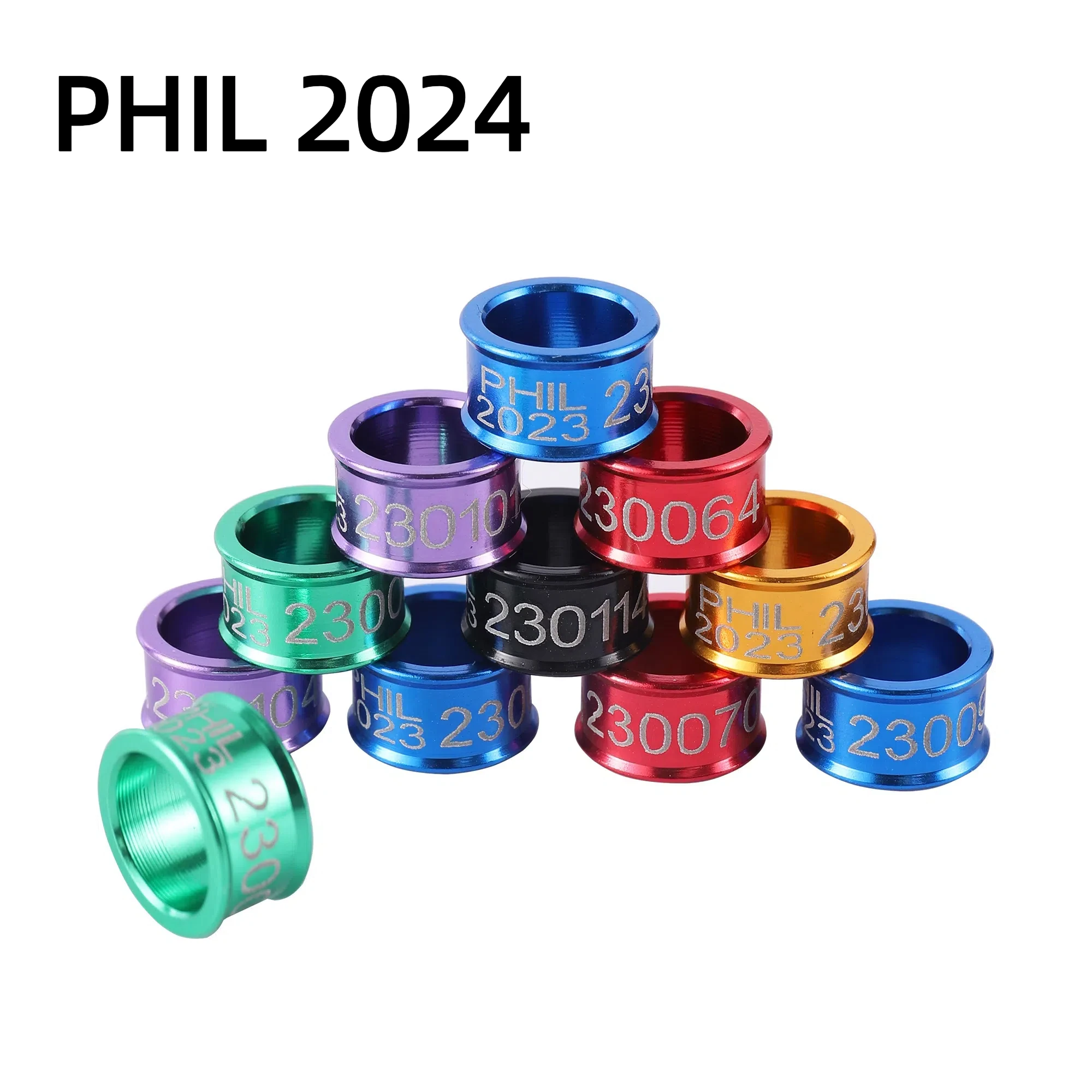 15 шт. PHIL 2024 алюминиевое кольцо для ног птиц с номерами идентификационные бирки внутренний диаметр 8 мм высота 6 мм инструменты для колец для птиц
15 шт. PHIL 2024 алюминиевое кольцо для ног птиц с номерами идентификационные бирки внутренний диаметр 8 мм высота 6 мм инструменты для колец для птиц