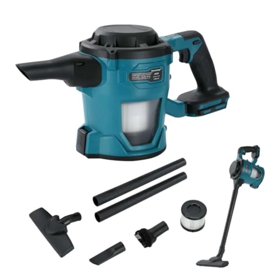 Cordless Shop Vacuum Compatible with Makita 18V LXT Batteries, 85kPa 500W Handheld Wet Dry Vac with 1L Dust Cup, HEPA Filter, C
Cordless Shop Vacuum Compatible with Makita 18V LXT Batteries, 85kPa 500W Handheld Wet Dry Vac with 1L Dust Cup, HEPA Filter, C