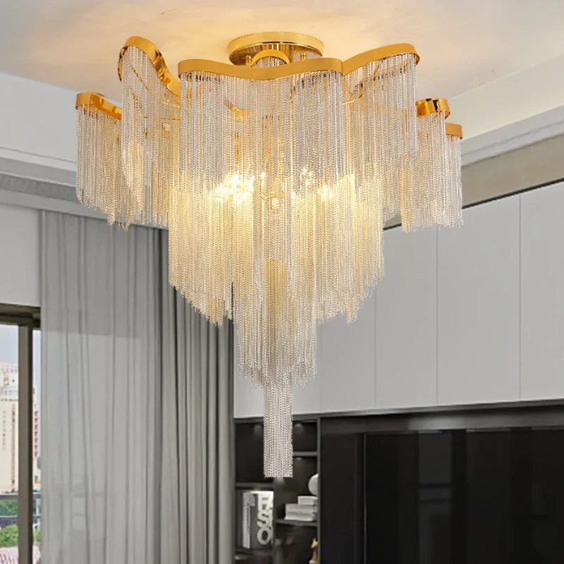 Modern Led Tassels Chain Ceiling Chandelier Aluminum Luxury Chain Ceiling Light Bedroom Living Room Kitchen Villa Decor Lighting
Modern Led Tassels Chain Ceiling Chandelier Aluminum Luxury Chain Ceiling Light Bedroom Living Room Kitchen Villa Decor Lighting
