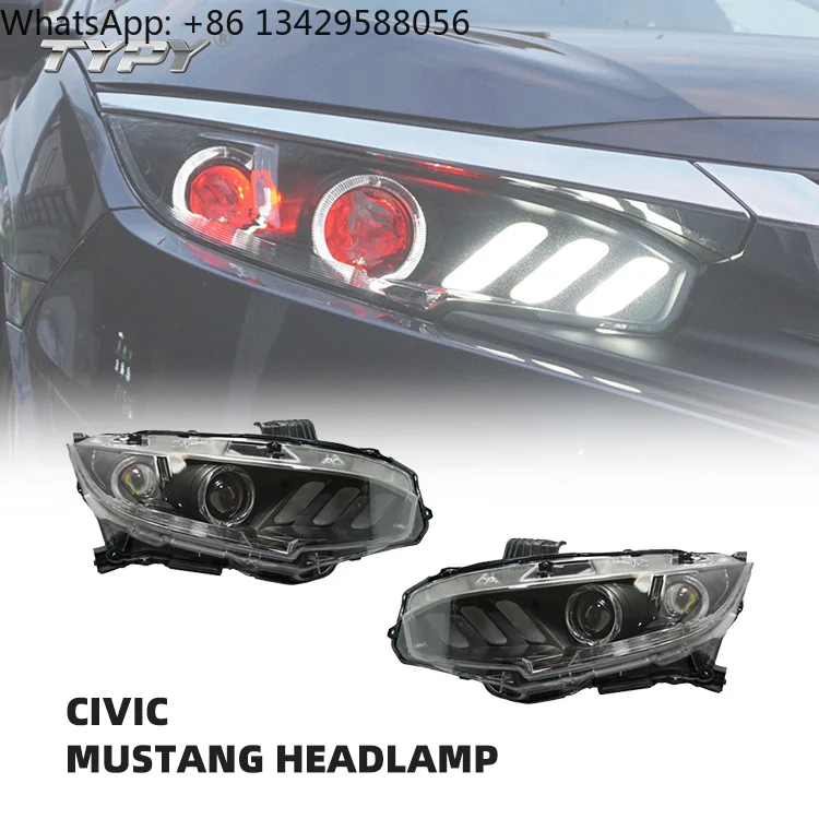 TYPY Custom Led Headlight Dynamic Led Turning Light for Honda Civic 10 Gernareation 2016 2017 2018 2019 2020 2021 
TYPY Custom Led Headlight Dynamic Led Turning Light for Honda Civic 10 Gernareation 2016 2017 2018 2019 2020 2021