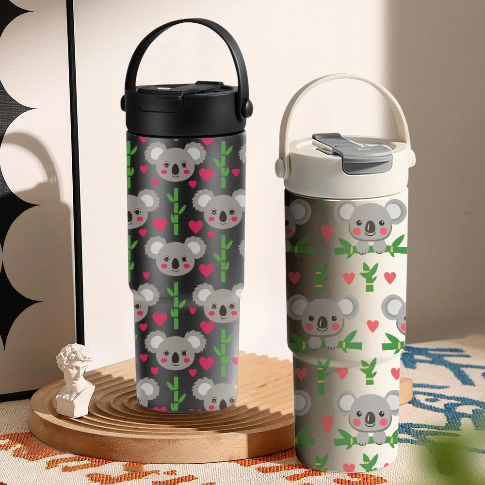 Cute Koala Pattern Vacuum Flasks 700ml Ceramic Lined Vacuum Insulated Tumbler with Tea Infuser & Hidden Straw
Cute Koala Pattern Vacuum Flasks 700ml Ceramic Lined Vacuum Insulated Tumbler with Tea Infuser & Hidden Straw