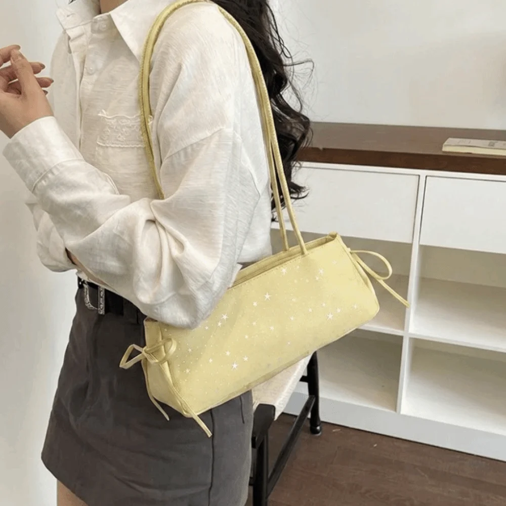 Bow Decoration French Stick Underarm Handbag Solid Color Zipper Closure Long Shoulder Strap Bag Elegant Cute Square Bag Work
Bow Decoration French Stick Underarm Handbag Solid Color Zipper Closure Long Shoulder Strap Bag Elegant Cute Square Bag Work