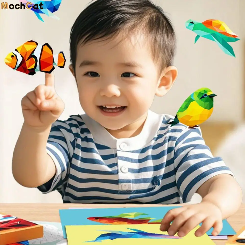 Paper 3D Geometric Sticker Books Handmade Educational Toys DIY Paste Material Kit Cartoon Montessori Animals Sticker Book
Paper 3D Geometric Sticker Books Handmade Educational Toys DIY Paste Material Kit Cartoon Montessori Animals Sticker Book