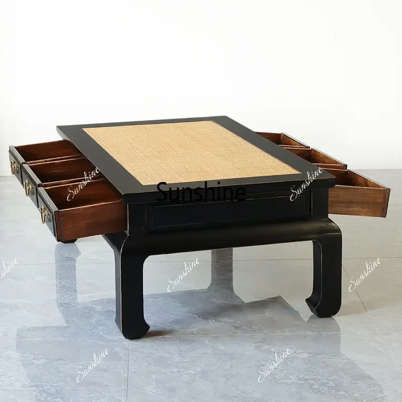 New Chinese style all solid wood antique simple coffee table
New Chinese style all solid wood antique simple coffee table