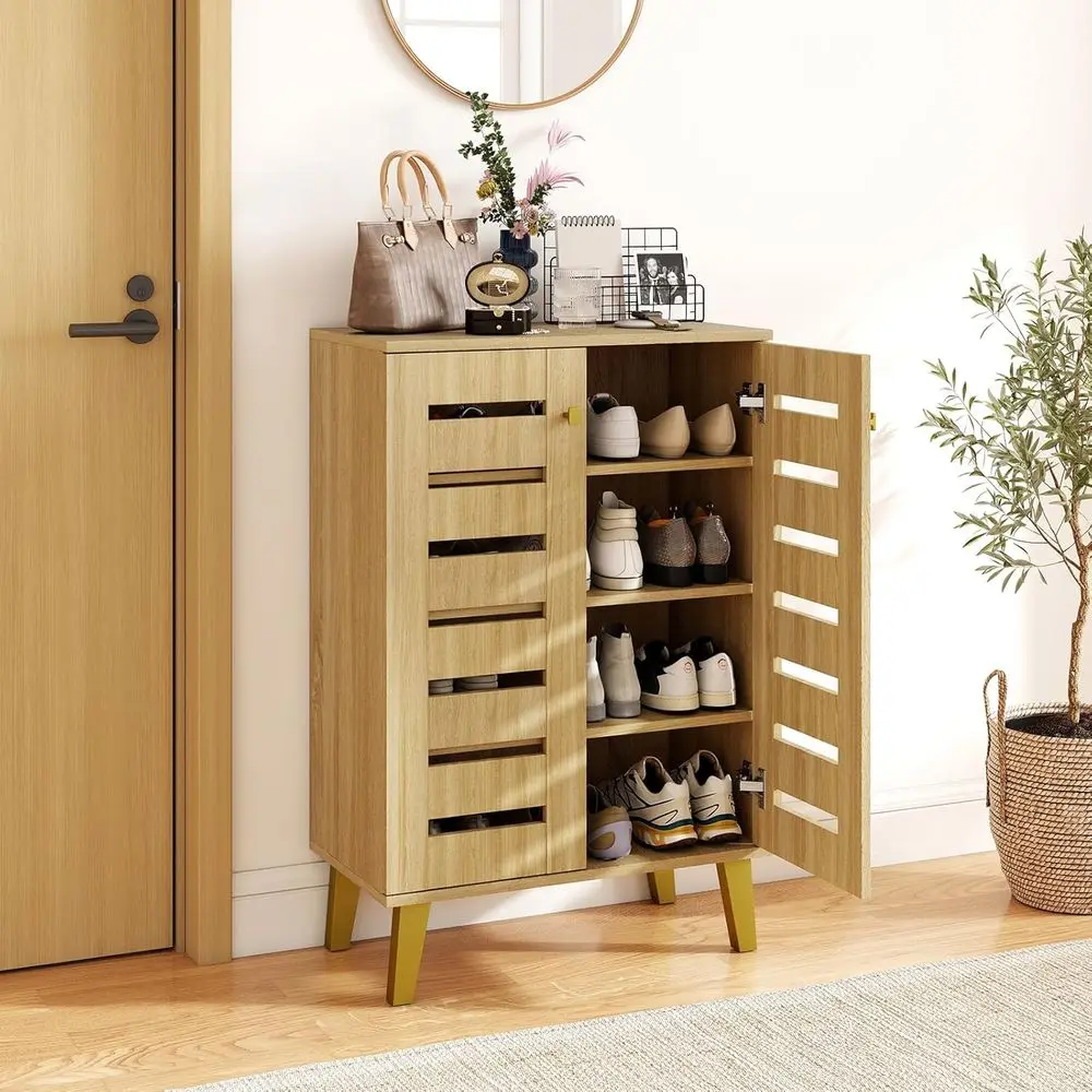 4-Tier Wooden Shoe Storage Cabinet with Removable Shelves for Entryway, Hallway, and Living Room
4-Tier Wooden Shoe Storage Cabinet with Removable Shelves for Entryway, Hallway, and Living Room