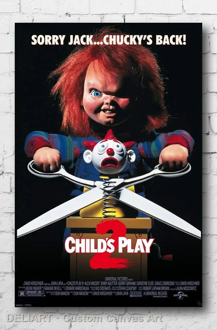 CHILD'S PLAY 2 - CLASSIC Canvas Movie Poster Custom Size Available Room Decoration Home Decor Wall Art
CHILD'S PLAY 2 - CLASSIC Canvas Movie Poster Custom Size Available Room Decoration Home Decor Wall Art
