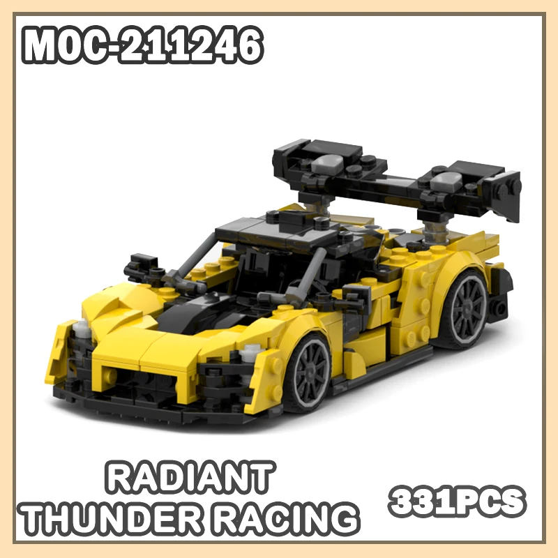 MOC- 211246 Модель строительного блока Radiant Thunder, гоночный спортивный автомобиль серии, кирпич, креативная сборка, праздничные подарки, 331 шт.
MOC- 211246 Модель строительного блока Radiant Thunder, гоночный спортивный автомобиль серии, кирпич, креативная сборка, праздничные подарки, 331 шт.
