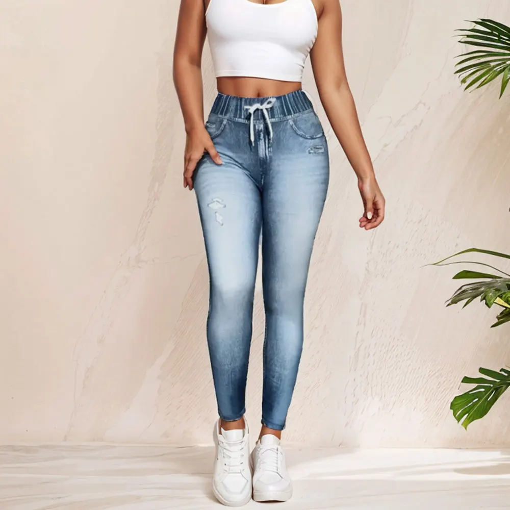 Mia Muse Select, осенне-зимние леггинсы, 2021, женские джинсовые однотонные облегающие леггинсы с эластичной резинкой на талии и карманами на шнуровке, модные леггинсы 
Mia Muse Select, осенне-зимние леггинсы, 2021, женские джинсовые однотонные облегающие леггинсы с эластичной резинкой на талии и карманами на шнуровке, модные леггинсы