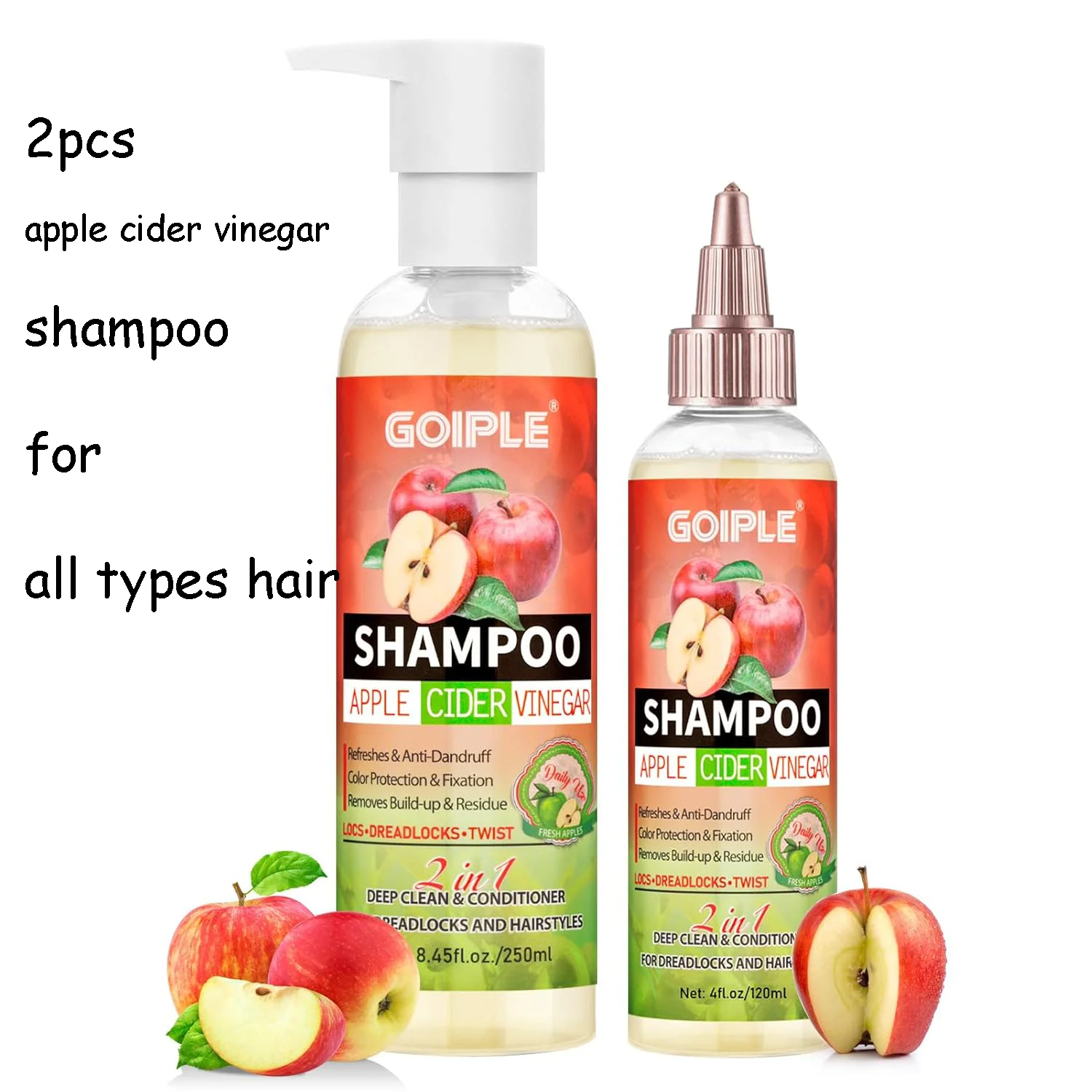 Apple Cider Vinegar Shampoo for Locs, Dreadlocks & Twist - Clarifying Scalp Wash to Remove Build-up & Residue - Anti-Dandruff & Itchy Scalp Relief with Fresh Apple Scent - Deep Clean & Condition for Natural Hair
Apple Cider Vinegar Shampoo for Locs, Dreadlocks & Twist - Clarifying Scalp Wash to Remove Build-up & Residue - Anti-Dandruff & Itchy Scalp Relief with Fresh Apple Scent - Deep Clean & Condition for Natural Hair