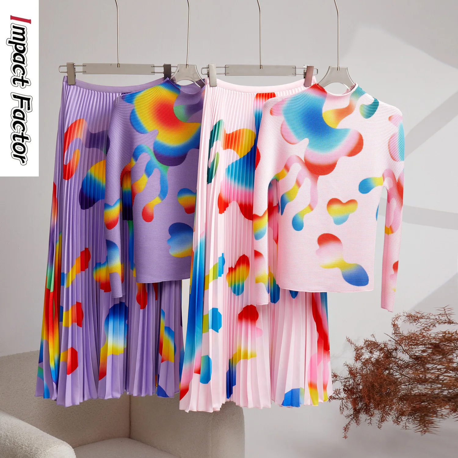High Quality Fashionable Pleated T-shirt for Women's Top, Long Sleeved Casual Half Skirt, Autumn New Set, Women's Two-piece Set
High Quality Fashionable Pleated T-shirt for Women's Top, Long Sleeved Casual Half Skirt, Autumn New Set, Women's Two-piece Set