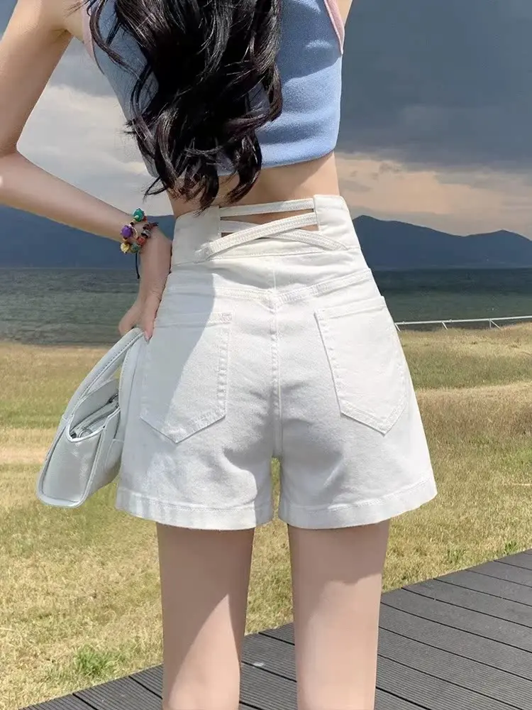 High Waist A-Line Short Shorts Women's Thin Denim Summer New Style White Ultra High Waist Slimming Hot Pants Cotton Polyester...
High Waist A-Line Short Shorts Women's Thin Denim Summer New Style White Ultra High Waist Slimming Hot Pants Cotton Polyester...