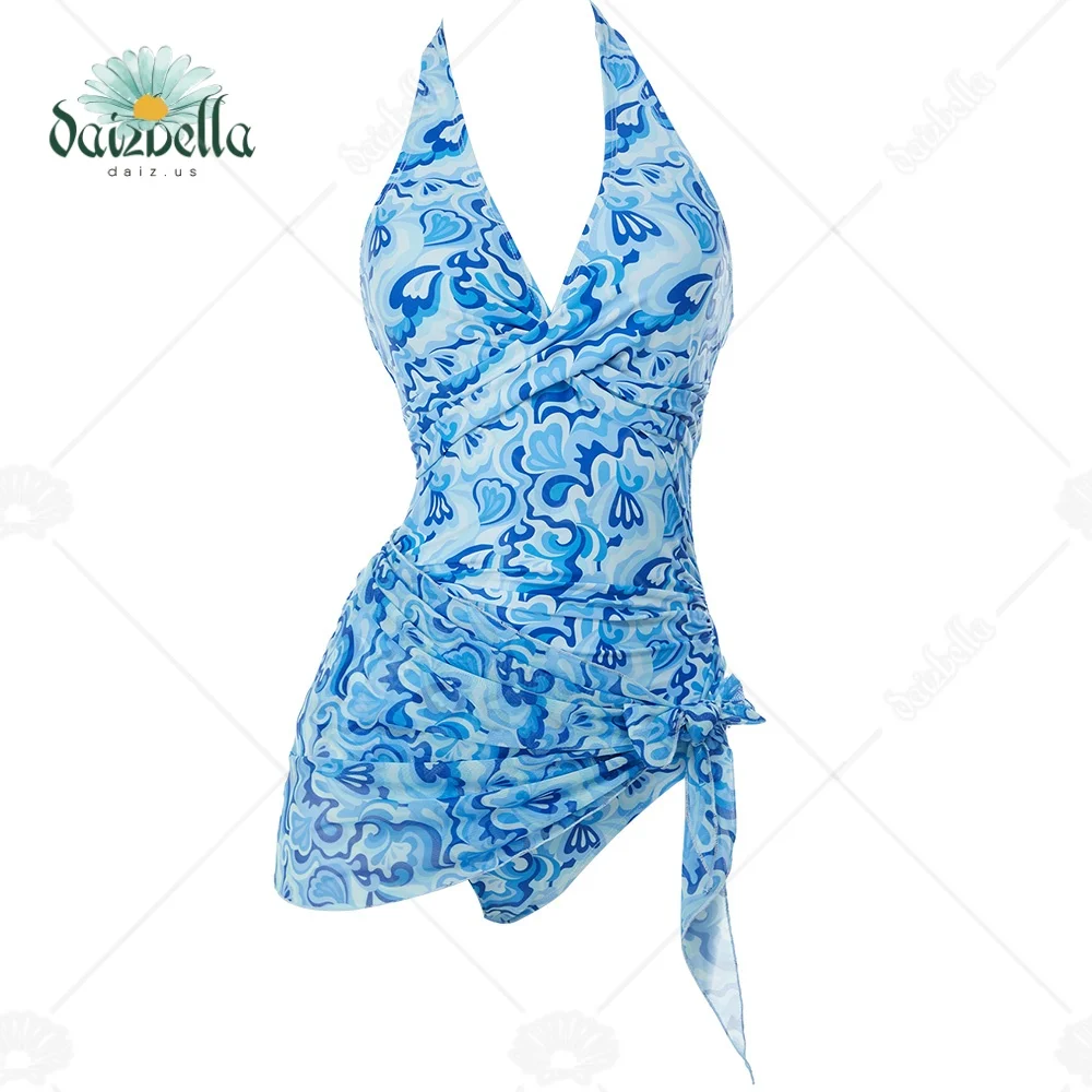 DAIZBELLA Women's One Piece Swimsuits 70's Vintage Tummy Control Bathing Suit Retro Swimwear with Hair Clip
DAIZBELLA Women's One Piece Swimsuits 70's Vintage Tummy Control Bathing Suit Retro Swimwear with Hair Clip