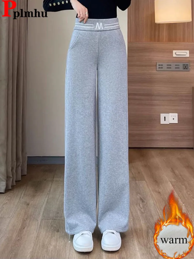 Corduroy Loose Thicken Straight Pants Korean Fashion Elastic High Waist Velvet Lined Sweatpants Winter Warm Casual Solid Spodnie
Corduroy Loose Thicken Straight Pants Korean Fashion Elastic High Waist Velvet Lined Sweatpants Winter Warm Casual Solid Spodnie