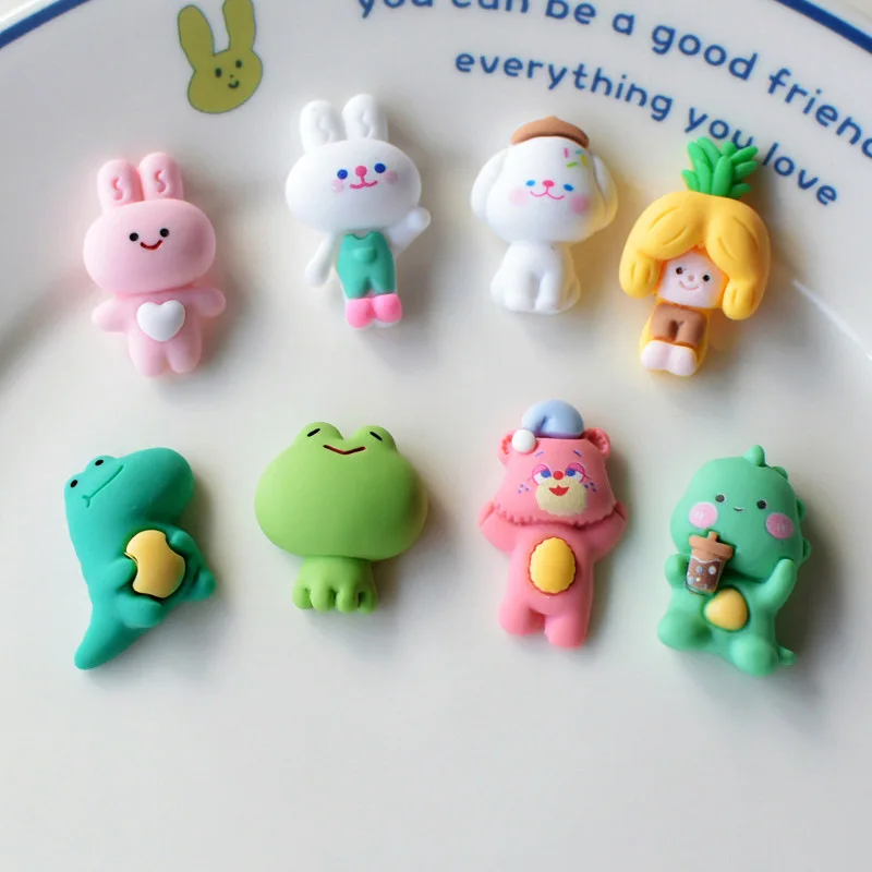 10pcs Cartoon Frog Dinosaur Rabbit Flatback Resin Charms Cabochons Embellishments for Scrapbooking Kawaii de Resina Figuras
10pcs Cartoon Frog Dinosaur Rabbit Flatback Resin Charms Cabochons Embellishments for Scrapbooking Kawaii de Resina Figuras