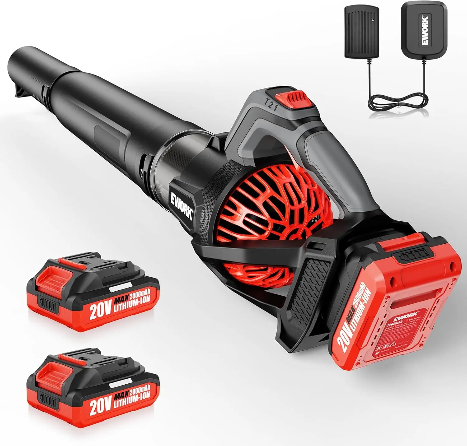 Cordless Leaf Blower 20V, 550 CFM 3-Speed Handheld, 2 Pack 2.0Ah Batteries & Charger for Lawn, Patio, Garden & Sidewalk
Cordless Leaf Blower 20V, 550 CFM 3-Speed Handheld, 2 Pack 2.0Ah Batteries & Charger for Lawn, Patio, Garden & Sidewalk