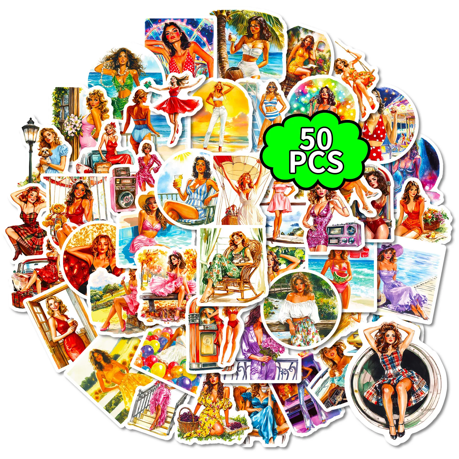 10/50PCS Watercolor Style Stickers Sexy Girl Cartoon Decals Retro Graffiti Girl Decoration DIY Laptop Phone Guitar Bike Sticker
10/50PCS Watercolor Style Stickers Sexy Girl Cartoon Decals Retro Graffiti Girl Decoration DIY Laptop Phone Guitar Bike Sticker