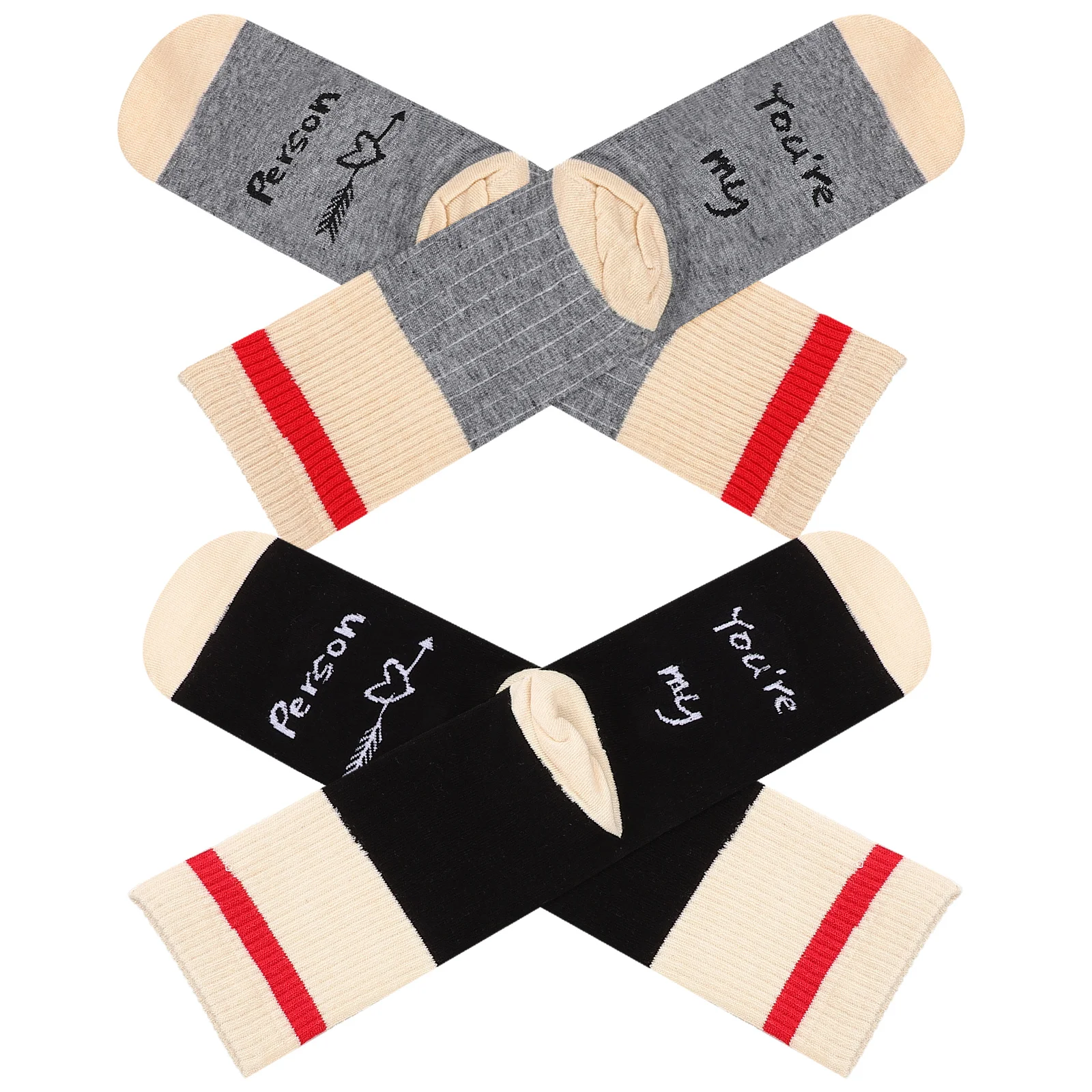 2PCS Socks Black Deep Gray Letter Designed Mid Calf Cotton Material Valentine Comfortable Soft Breathable Sock
2PCS Socks Black Deep Gray Letter Designed Mid Calf Cotton Material Valentine Comfortable Soft Breathable Sock