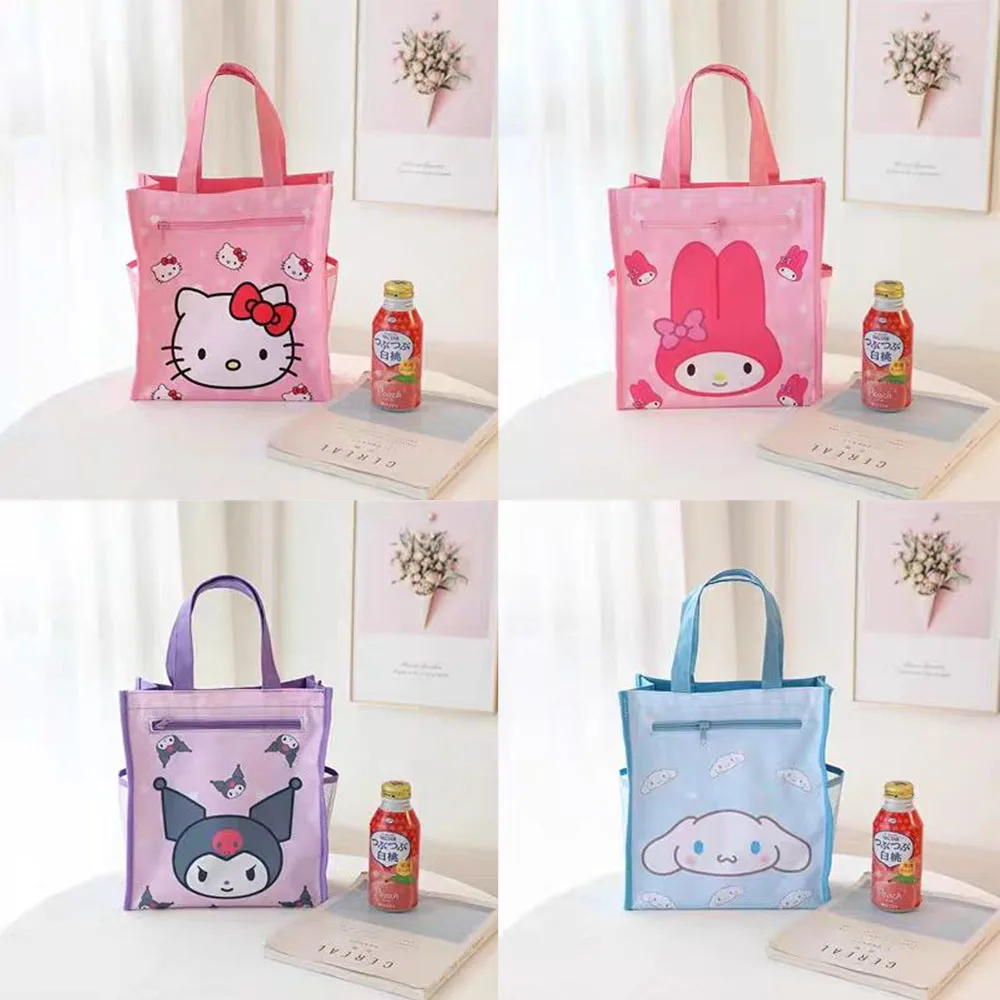 Ручная сумка для хранения с рисунком Hello Kitty Melody Sanrio Cinnamoroll Kuromi, сумки для хранения студенческих книг и канцелярских принадлежностей, многоразовый подарок
Ручная сумка для хранения с рисунком Hello Kitty Melody Sanrio Cinnamoroll Kuromi, сумки для хранения студенческих книг и канцелярских принадлежностей, многоразовый подарок