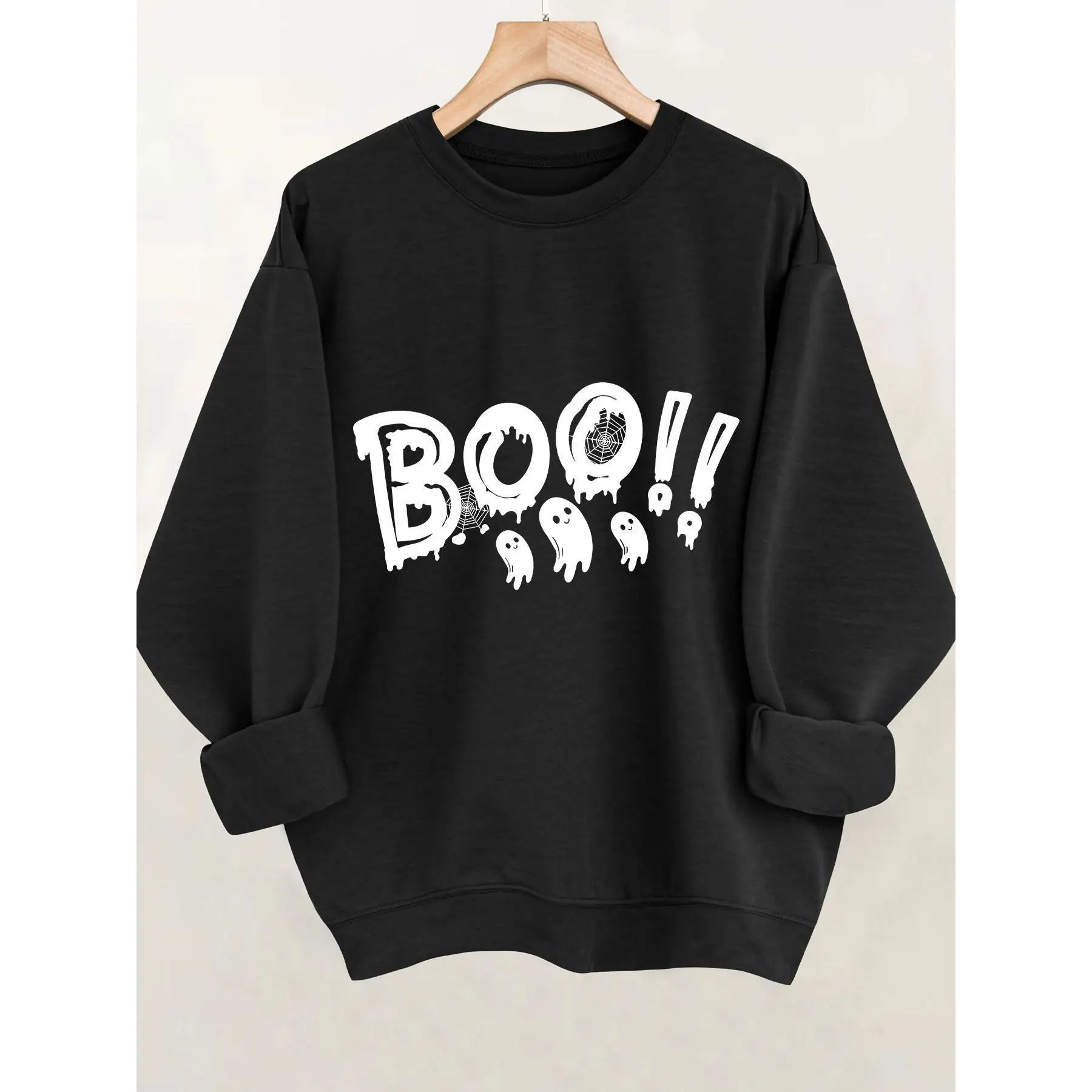 Funny Boo Ghost Sweatshirt | Women's Halloween Horror Party Crewneck Jumper | Spooky Graphic Long Sleeve Fall Pullover
Funny Boo Ghost Sweatshirt | Women's Halloween Horror Party Crewneck Jumper | Spooky Graphic Long Sleeve Fall Pullover
