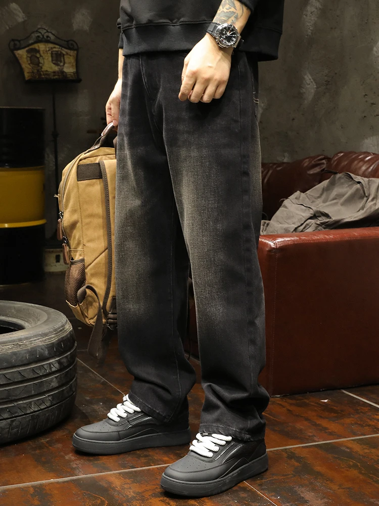 Мужские джинсы Bla American Retro High Street, свободные прямые длинные брюки большого размера, осень-зима, смесь хлопка и полиэстера
Мужские джинсы Bla American Retro High Street, свободные прямые длинные брюки большого размера, осень-зима, смесь хлопка и полиэстера