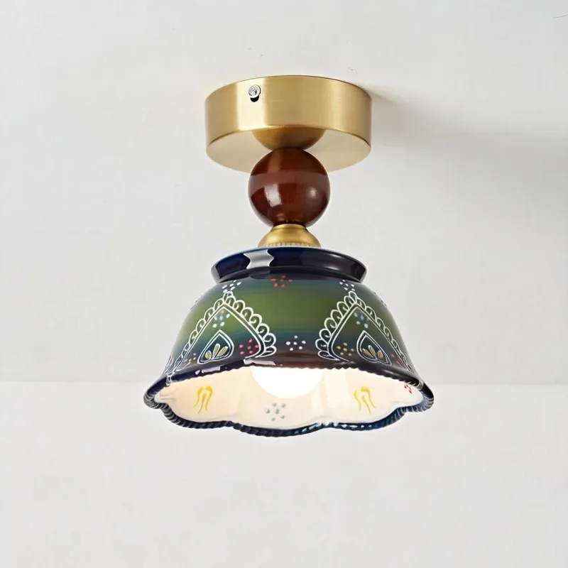 French Medieval Ceramic Aisle Light Entrance Corridor Entrance High-end Retro Staircase Hand-painted Atmosphere Ceiling Lamp
French Medieval Ceramic Aisle Light Entrance Corridor Entrance High-end Retro Staircase Hand-painted Atmosphere Ceiling Lamp