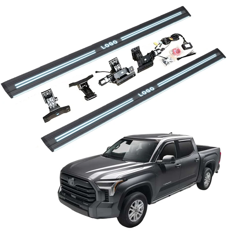 Customizable Logo Automatic Electric Power Side Step Running Board Dual Lights for TOYOTA Tundra Crew Cab Pickup Truck 2022+
Customizable Logo Automatic Electric Power Side Step Running Board Dual Lights for TOYOTA Tundra Crew Cab Pickup Truck 2022+