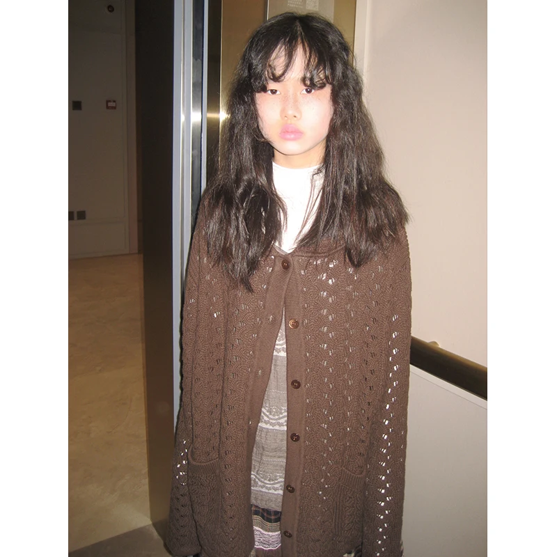 Loose Long Sve Knitted Cardigan Korean Sle Lazy Sle Hollow out Embroidery Doll Collar Open Cardigan Spring New Arrival
Loose Long Sve Knitted Cardigan Korean Sle Lazy Sle Hollow out Embroidery Doll Collar Open Cardigan Spring New Arrival