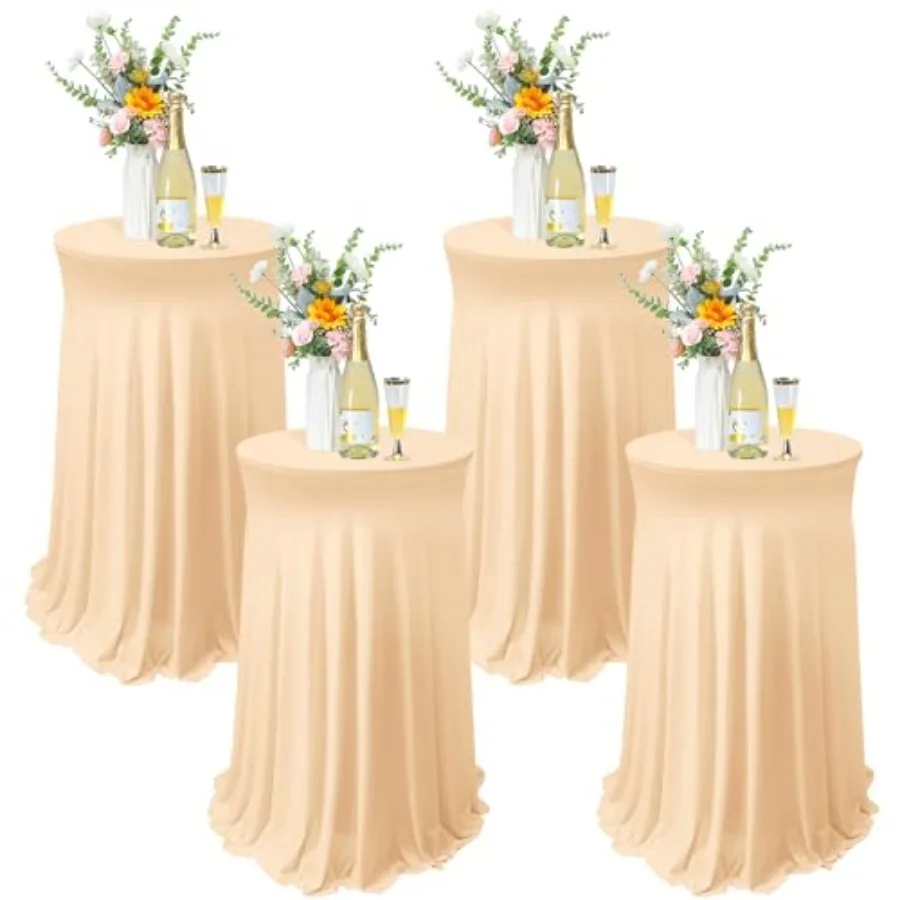 4 Packs Round Spandex Cocktail Tablecloths with Skirt 32 x 43 Inch Cocktail Round Table Cover Spandex Stretch Square Tablecloth
4 Packs Round Spandex Cocktail Tablecloths with Skirt 32 x 43 Inch Cocktail Round Table Cover Spandex Stretch Square Tablecloth