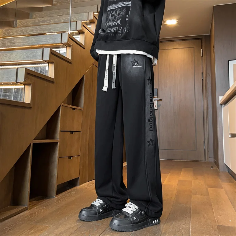 Men's Loose Fit Fce Lined Wide Leg Pants Casual Spor Sli Autumn Winter Faion Straight Leg Sweatpants
Men's Loose Fit Fce Lined Wide Leg Pants Casual Spor Sli Autumn Winter Faion Straight Leg Sweatpants