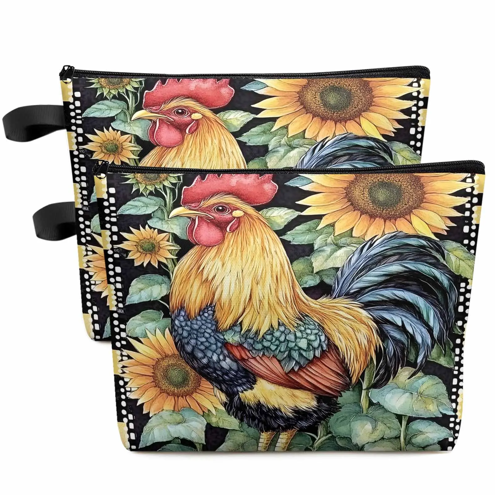 Watercolor Rooster Sunflower Plaid Large Capacity Travel Cosmetic Bag Portable Makeup Storage Pouch Women Waterproof Pencil Case
Watercolor Rooster Sunflower Plaid Large Capacity Travel Cosmetic Bag Portable Makeup Storage Pouch Women Waterproof Pencil Case