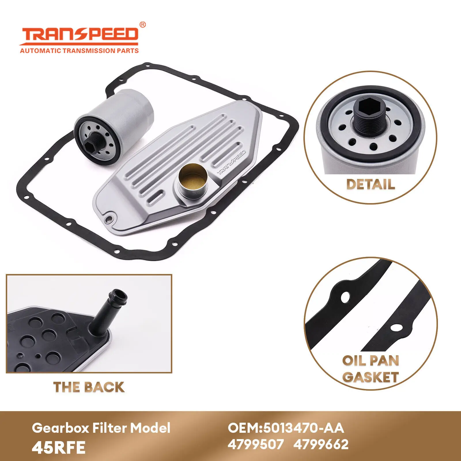 TRANSPEED 45RFE 545RFE Комплект прокладок автомобильного масляного фильтра 5013470-AA 4799507 4799662 для Dodge Jeep
TRANSPEED 45RFE 545RFE Комплект прокладок автомобильного масляного фильтра 5013470-AA 4799507 4799662 для Dodge Jeep