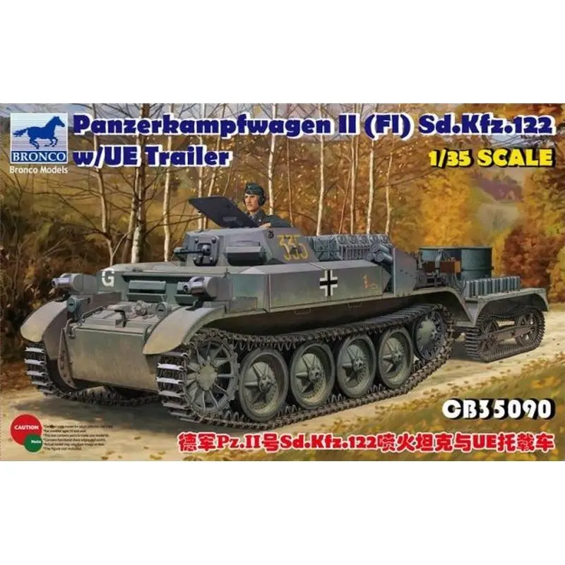 Модель автомобиля BRONCO CB35090 1/35 со шкалой прицепа Второй мировой войны, немецкая модель Panzerkampfwagen II Sd kfz 122 Вт/UE
Модель автомобиля BRONCO CB35090 1/35 со шкалой прицепа Второй мировой войны, немецкая модель Panzerkampfwagen II Sd kfz 122 Вт/UE