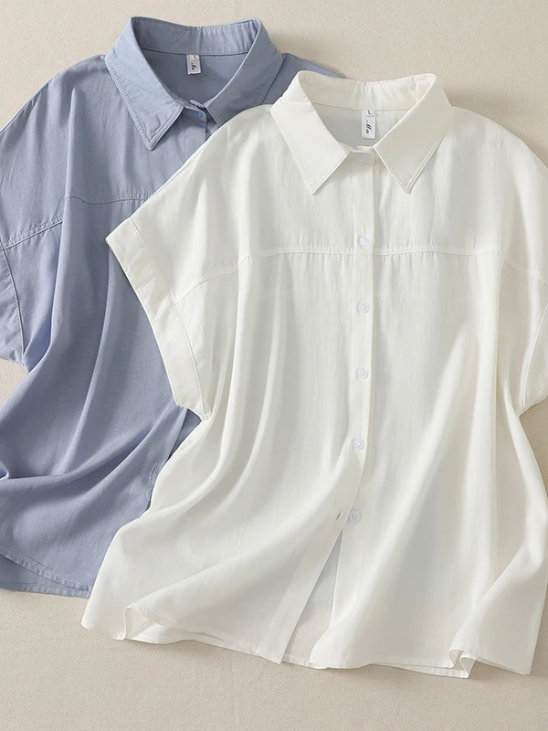 Loose Short Sleeve Women's Shirt Batwing Sleeve Flying Sleeve Design Simple Style plus Size Casual Inner Wear Summer Top
Loose Short Sleeve Women's Shirt Batwing Sleeve Flying Sleeve Design Simple Style plus Size Casual Inner Wear Summer Top